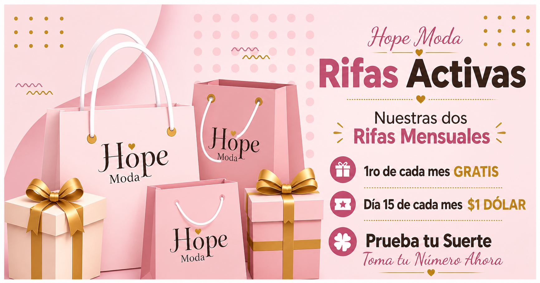 Rifas activas Hope Moda